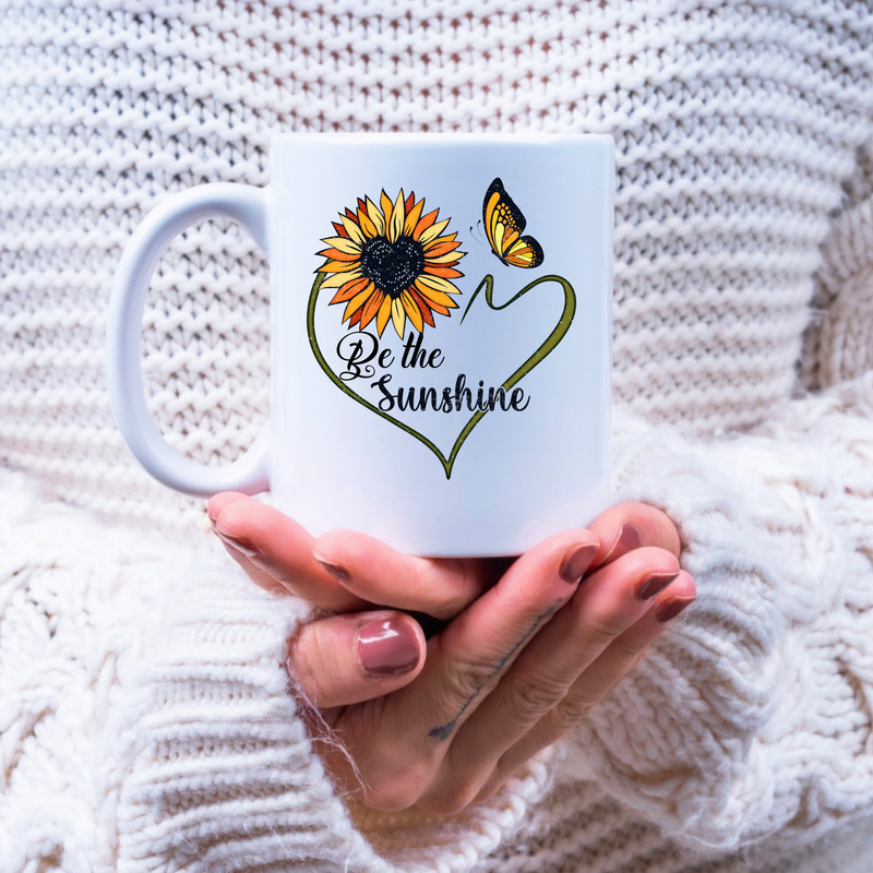 Be the sunshine png, Retro Sublimation Design Download, Sunflower Heart Png, Butterfly Png, Sunshine Shirt Design, Transparent background - 3.jpg
