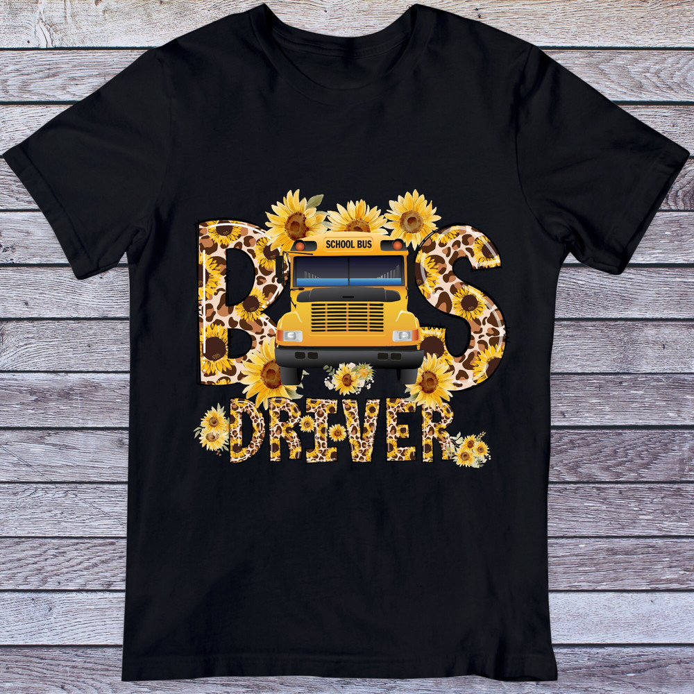 Bus Driver Png, School Bus Png, Sunflower School Bus Design, Sunflower Bus Driver, Bus Driver Shirt Png, School Bus Sublimation Design Png - 3.jpg