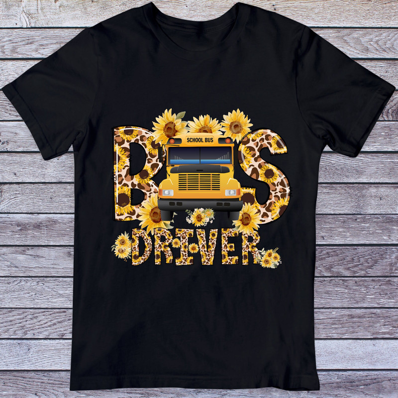 Bus Driver Png, School Bus Png, Sunflower School Bus Design, Sunflower Bus Driver, Bus Driver Shirt Png, School Bus Sublimation Design Png - 3.jpg