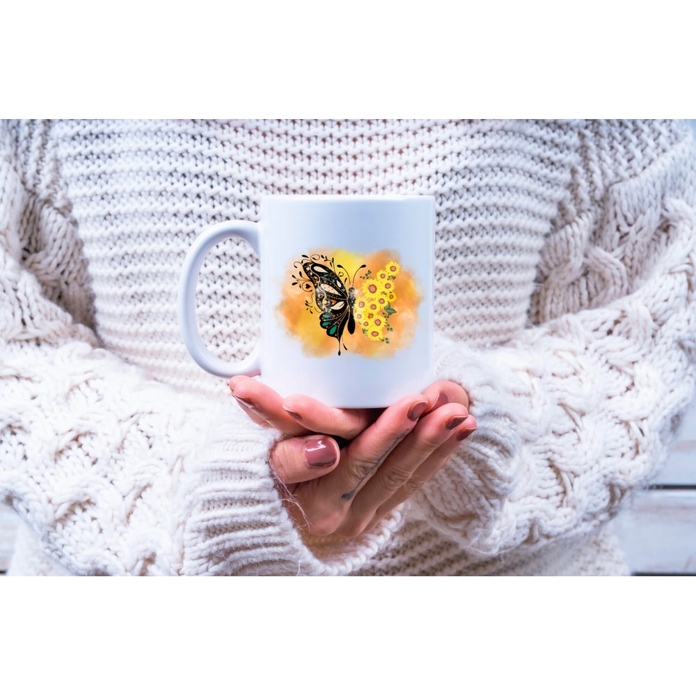 Butterfly Sunflowers png Retro Sublimation Designs Downloads, Butterfly png, Sunflowers png, Retro png design download, shirt designs png - 4.jpg