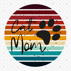 cat mom png, retro cat mom sublimation design, cat mama sublimation,