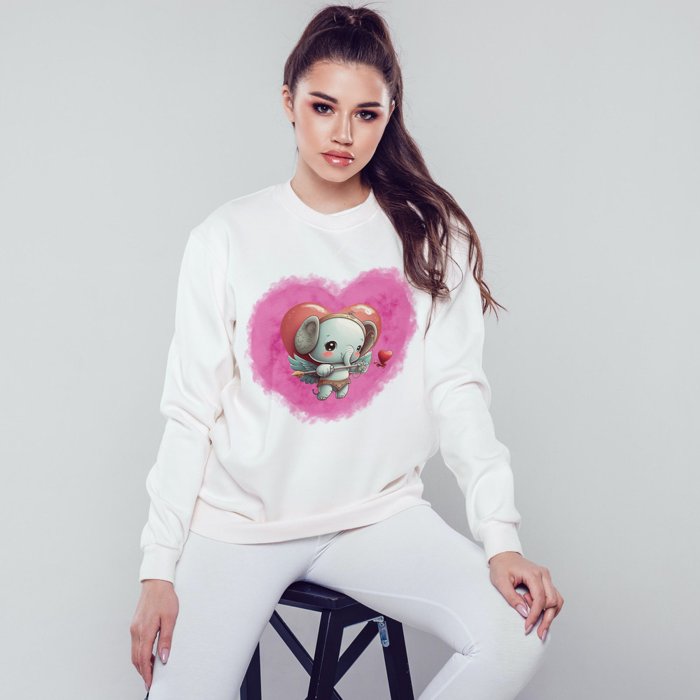 Cute Elephant Png Sublimation Design, Pink heart Png, Valentine's Day, Cute Elephant Little Hearts, Elephant Sublimation, Digital Download - 2.jpg