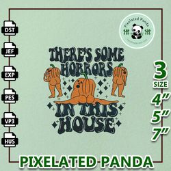 scary pumpkin embroidery machine design, instant download, horrors in house embroidery design, pumpkin halloween embroid