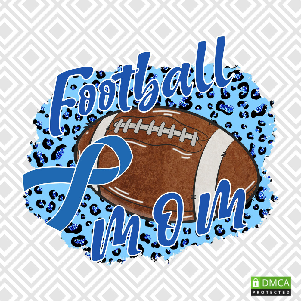 Football Mom Png, Diabetes Awareness Png, Football MOM sublimation design, Football Mama, Leopard Football Ball, Diabetes Png, Blue Ribbon - 1.jpg