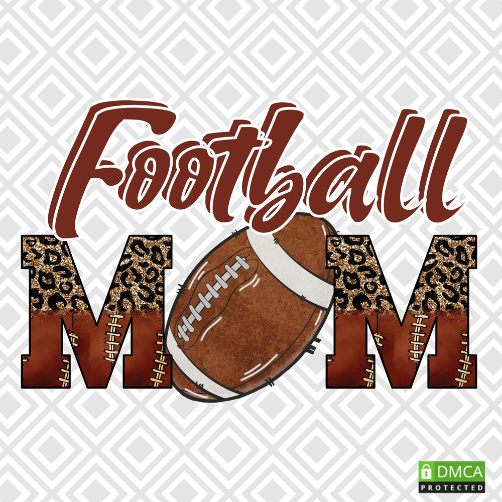 Football MOM PNG, Mom Png, Football Png, Glitter Gold Leopard Football Ball Design Mom Png, Mom sublimation, Football Mom shirt design Png - 1.jpg