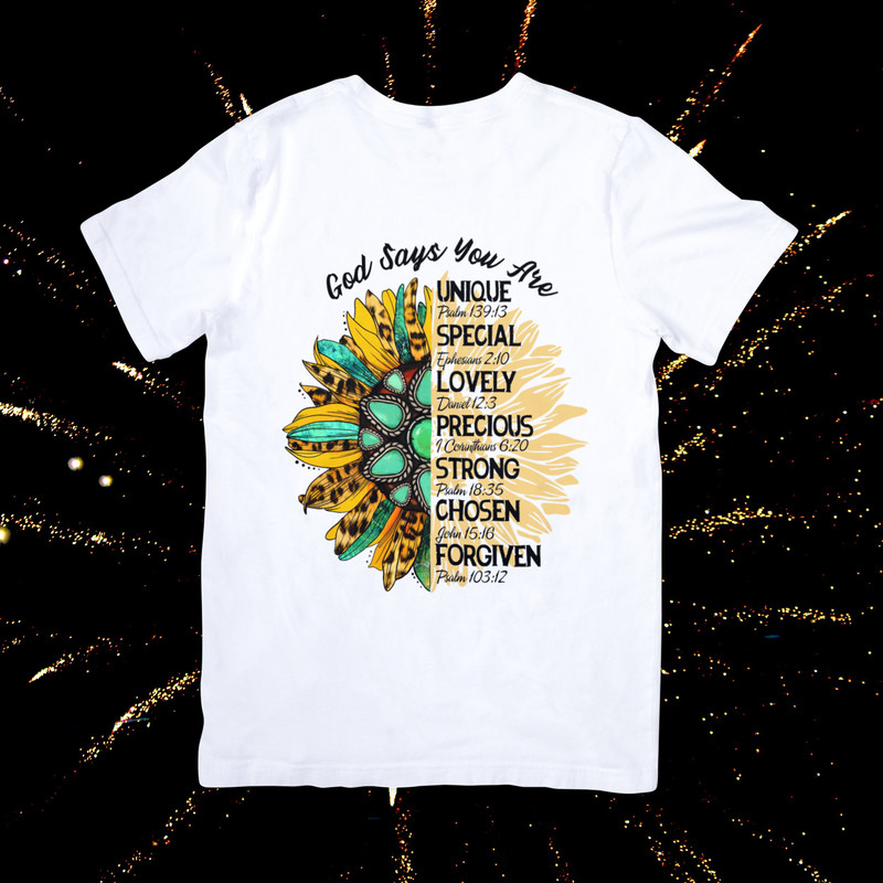 God Says You Are png, You Are Inspiration png, Bible Verse png, Sunflower Faith PNG, Sunflower Png, Positive Words png, Affirming Words png - 2.jpg