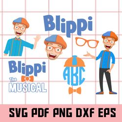 blippi svg, blippi png, blippi eps, blippi dxf, blippi clipart, blippi dogital art, blippi