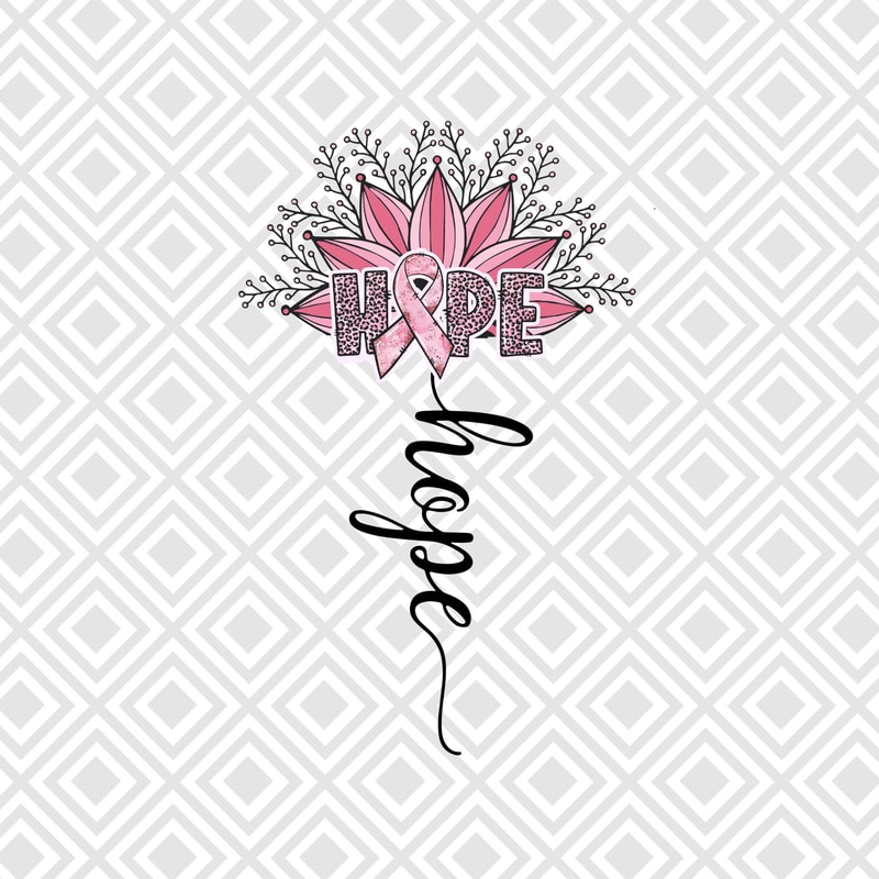 Hope PNG, Sublimation Design, Pink Ribbon, Breast Cancer, Pink out png, Cancer Awareness Shirt, Breast Cancer Sublimation, Leopard Print png - 1.jpg