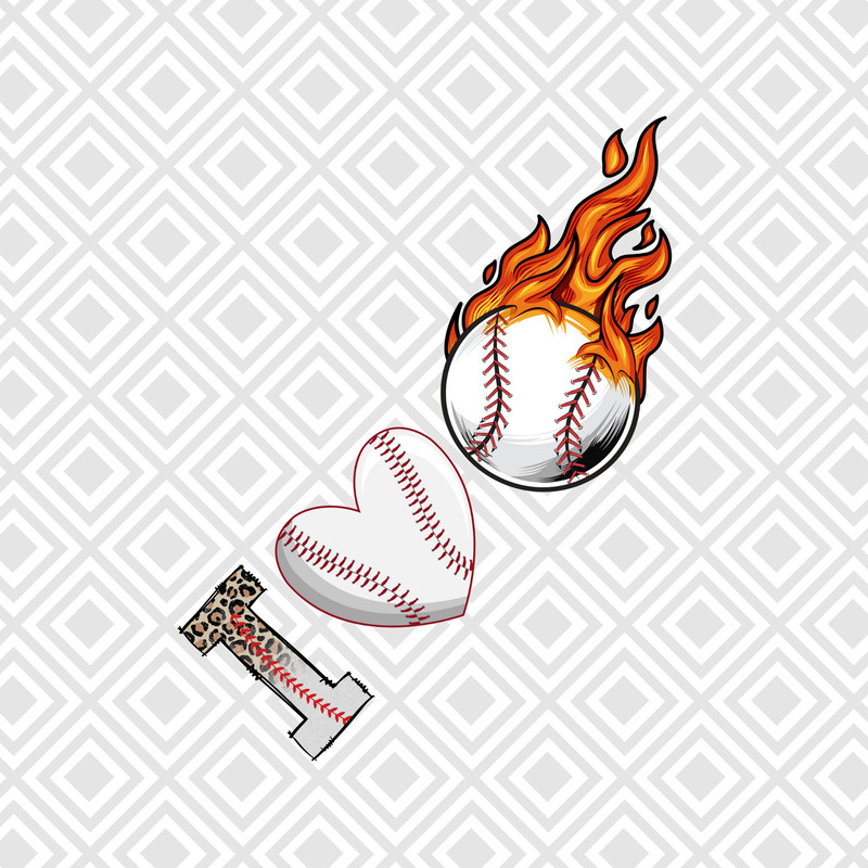 I Love Baseball Png, Baseball Fireball png, Love Baseball Png, Love Baseball sublimation png, Baseball Heart png, Baseball Shirt design Png - 1.jpg