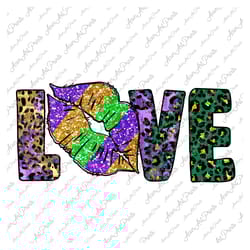 love png , mardi gras love sublimation design, love lips png, happy m
