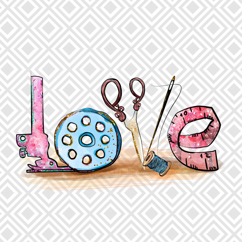 Love Sewing PNG, Retro Sublimation Design Download, Vintage Sublimation, Png Shirt Design Download, Boho sublimation PNG, Vintage sewing png - 1.jpg
