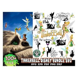100 tinkerbell bundle svg, disney svg, tinkerbell svg