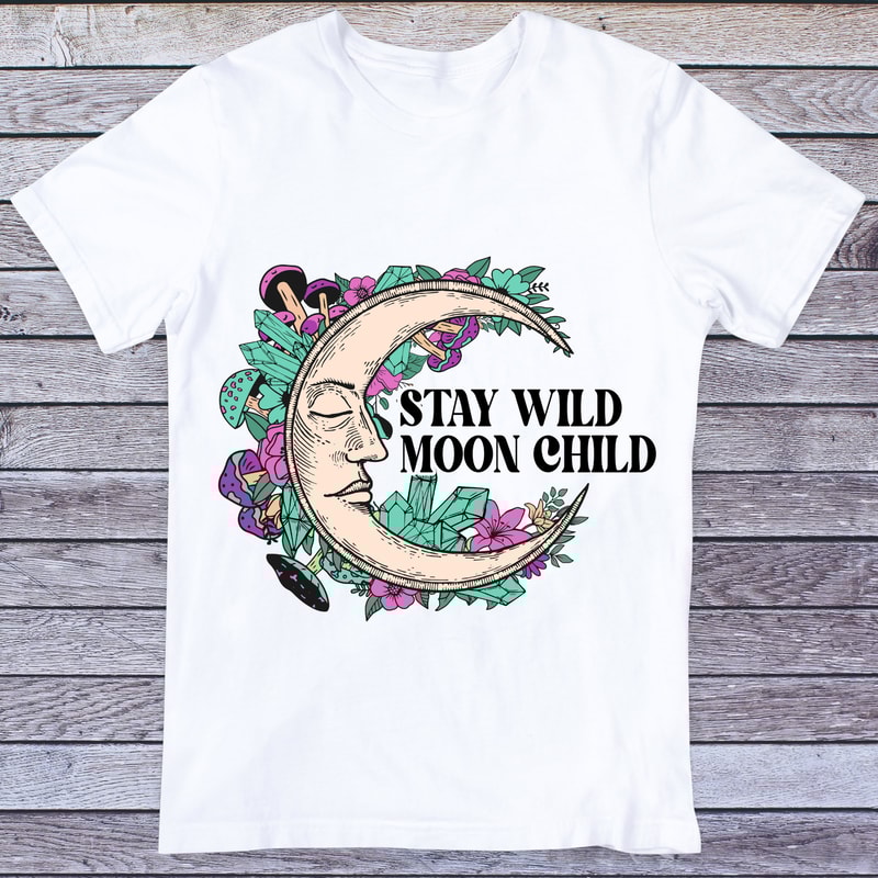 Stay Wild Moon Child png, Retro Sublimation, Halloween png, Vintage Sublimation, Moon png, Flowers, Mushrooms, PNG Clipart, Shirt Design, - 2.jpg