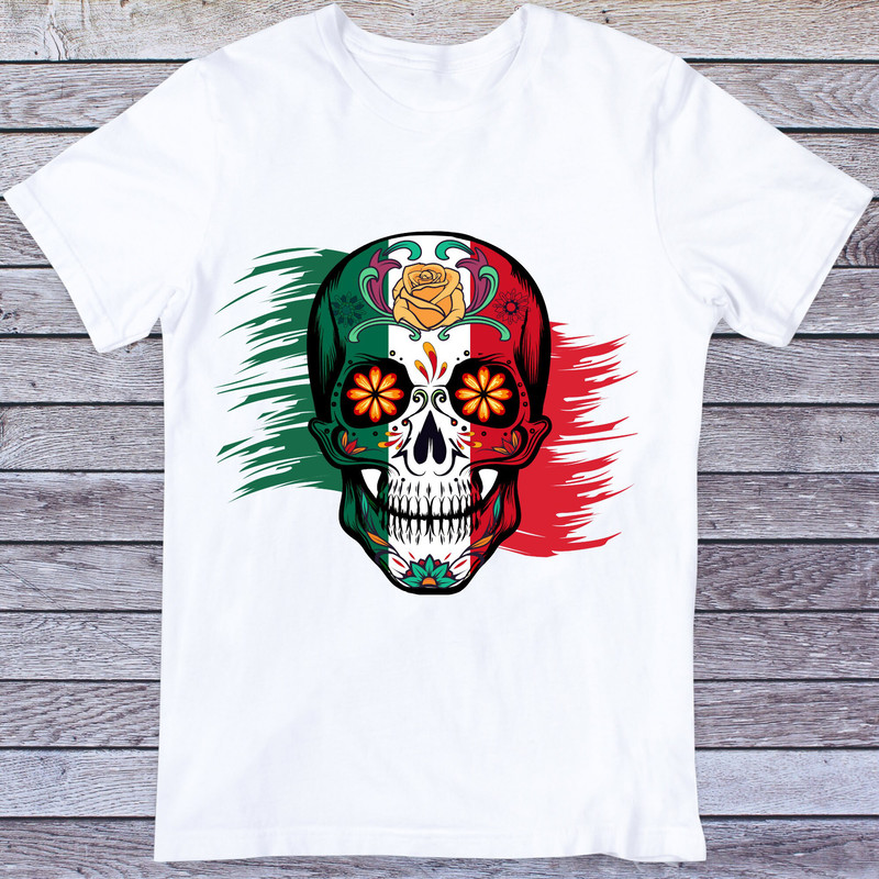 Sugar Skull PNG, Mexico Sugar Skull PNG, Day Of The Dead Png, Calavera Mexicana, Mexican Flag Skull Png, Sugar Skull Sublimation, Halloween - 2.jpg
