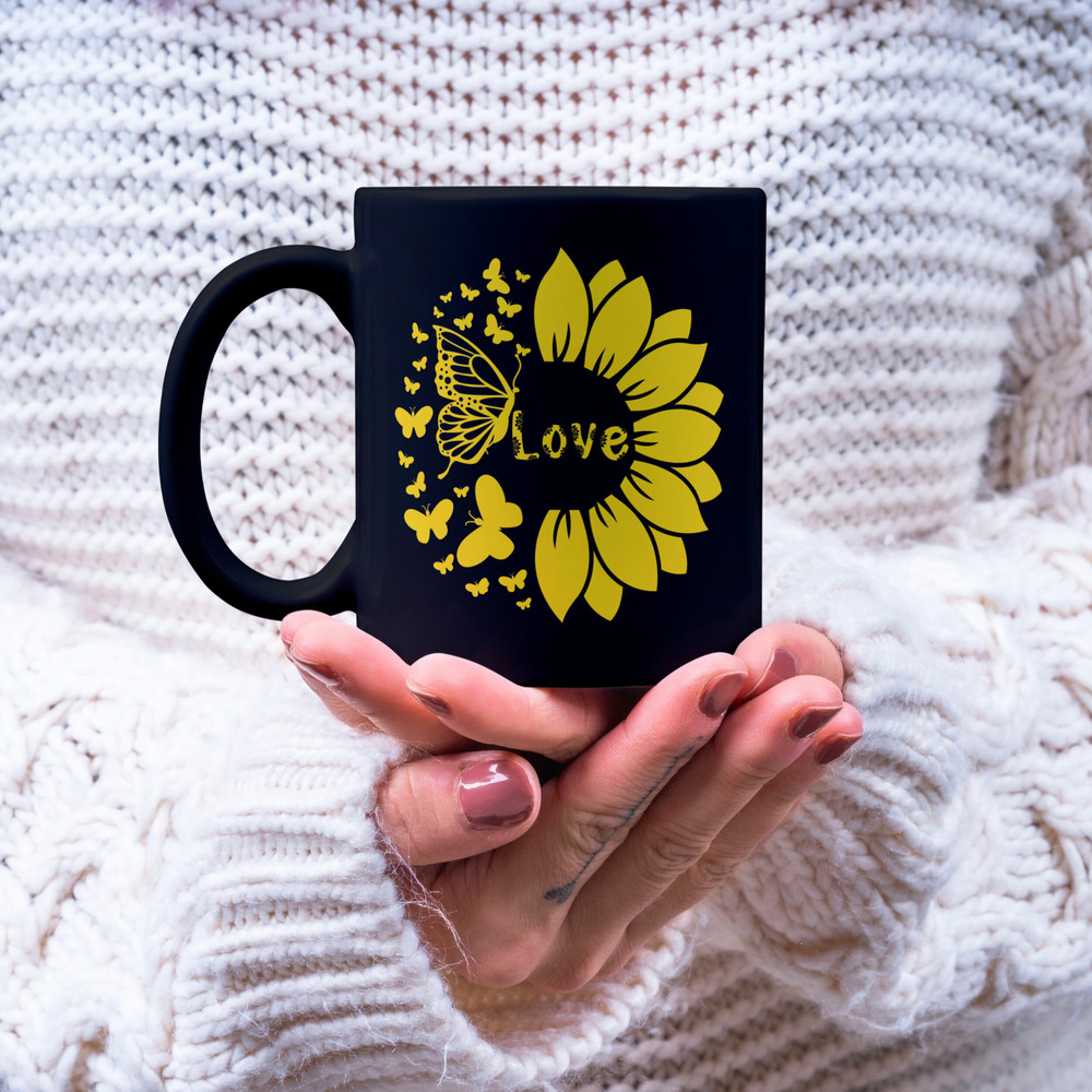 Sunflower and Butterfly Png, Love Sunflower Png, Butterfly Png, Love Sublimation, Sunflower png, Love Shirt design Png, Instant download - 4.jpg