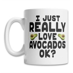 cute avocado mug - i love avocados mug - avocado coffee mug - avocado lover mug - funny avocado mug - cute avocado cup -