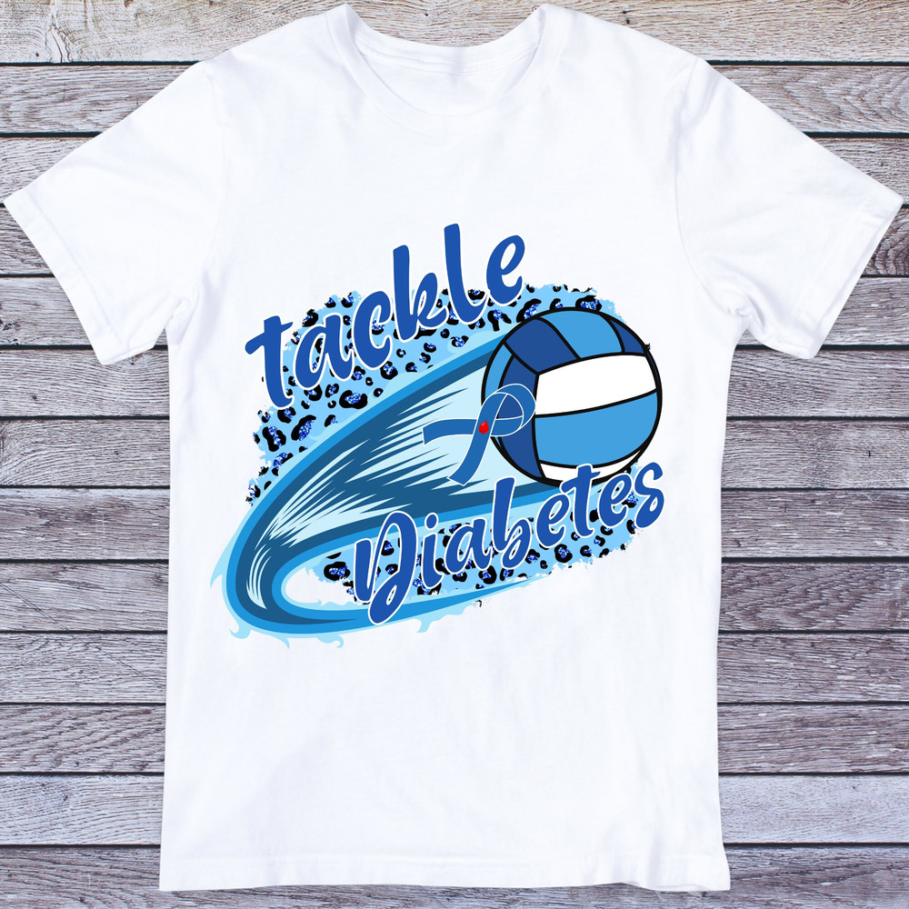 Tackle Diabetes volleyball png, Diabetes Awareness volleyball, Tackle Diabetes Png, Diabetes Sublimation design, Blue Ribbon, Diabetes Png - 2.jpg