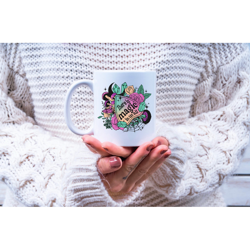 There is Magic in Us All png, Halloween png, Retro Halloween shirt design, Magic Halloween png, Magic png, Witch png, Roses png, Mushrooms - 4.jpg