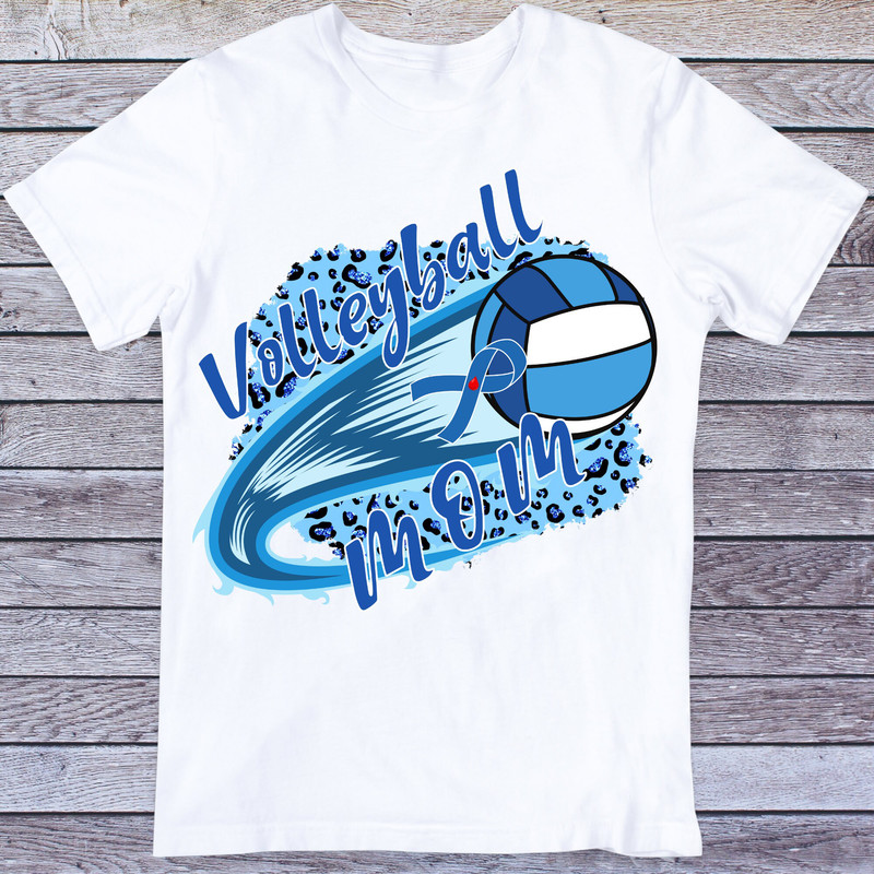 Volleyball Mom Png, Diabetes Awareness, Volleyball MOM sublimation design, Volleyball Mama, Leopard Volleyball Ball, Diabetes, Blue Ribbon - 2.jpg