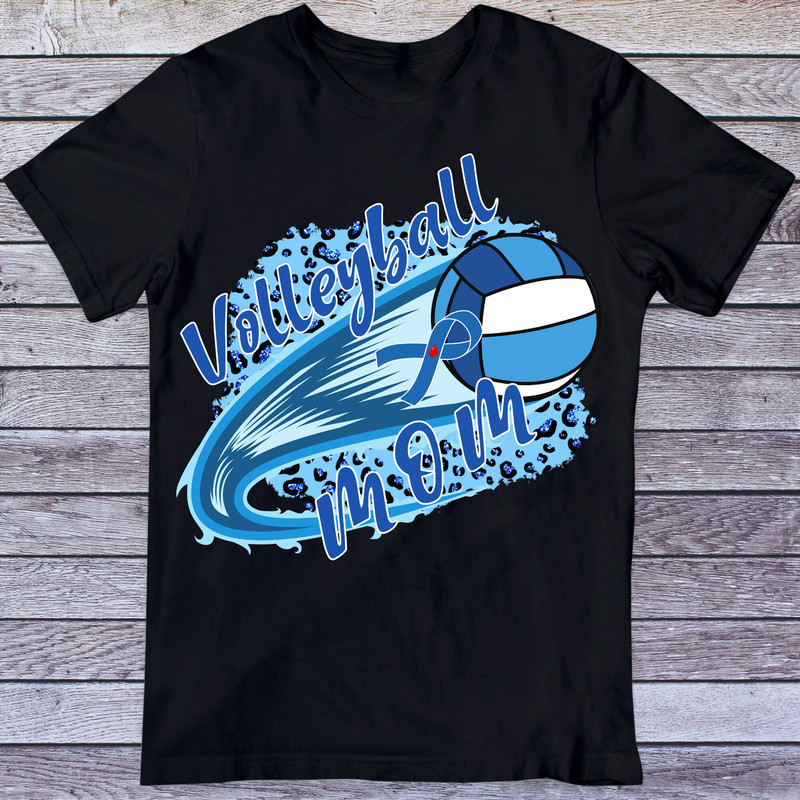 Volleyball Mom Png, Diabetes Awareness, Volleyball MOM sublimation design, Volleyball Mama, Leopard Volleyball Ball, Diabetes, Blue Ribbon - 3.jpg