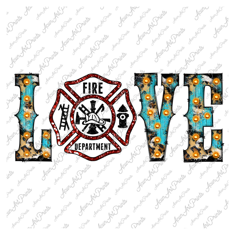Western Love Fire department Png, Fire Dept Png, Fire Department Maltese Cross png, Firefighter Png Fire department shirt Design Sublimation - 1.jpg