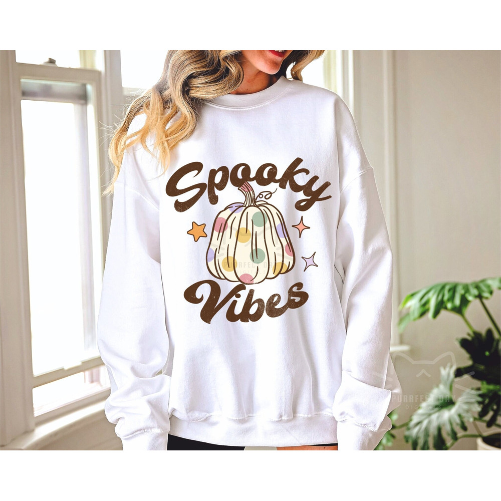 Spooky Vibes PNG|Vintage pumpkin sublimation png|Autumn pumpkin png Retro Halloween sublimation designs for women fall shirts, tumbler png - 1.jpg