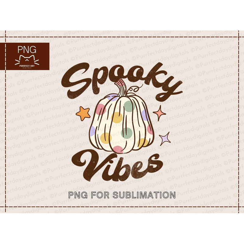 Spooky Vibes PNG|Vintage pumpkin sublimation png|Autumn pumpkin png Retro Halloween sublimation designs for women fall shirts, tumbler png - 2.jpg