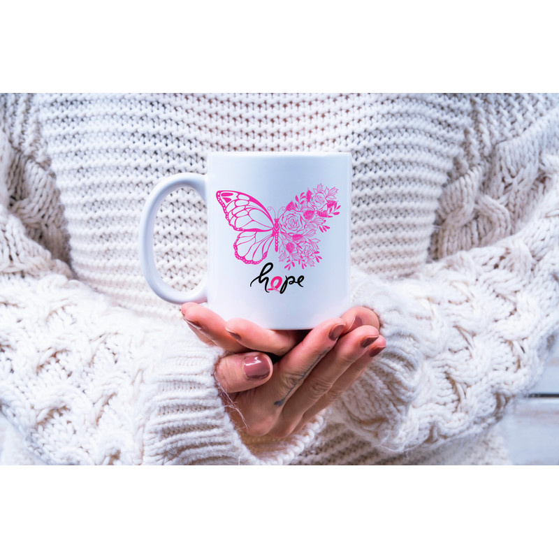 Hope Breast Cancer Png, Butterfly breast cancer awareness, Pink out Cancer, Pink Butterfly Png, Positive Vibes, Sublimation Designs Download - 3.jpg