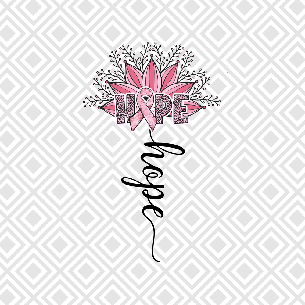Hope PNG, Sublimation Design, Pink Ribbon, Breast Cancer, Pink out png, Cancer Awareness Shirt, Breast Cancer Sublimation, Leopard Print png - 1.jpg