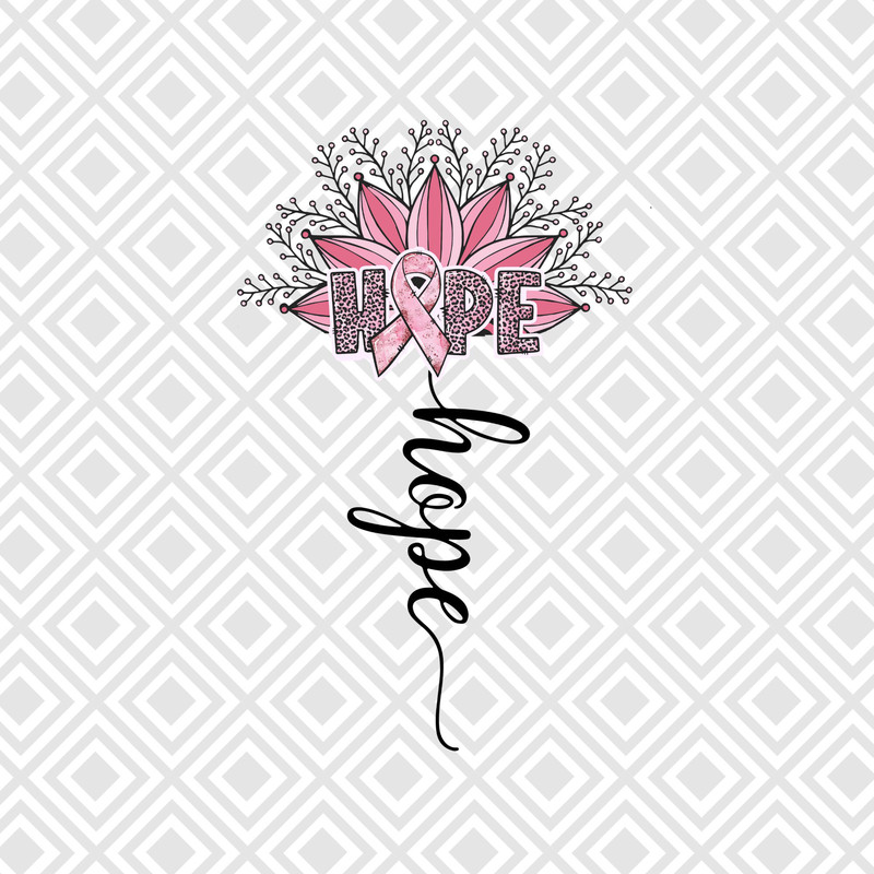 Hope PNG, Sublimation Design, Pink Ribbon, Breast Cancer, Pink out png, Cancer Awareness Shirt, Breast Cancer Sublimation, Leopard Print png - 1.jpg