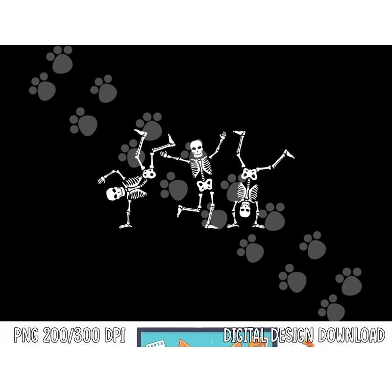 Dancing Skeletons Dance Challenge Halloween Scary Skeleton png, sublimation copy.jpg