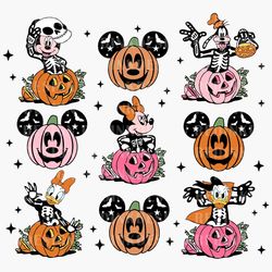 halloween mouse and friends doodle svg, happy halloween svg, halloween pump