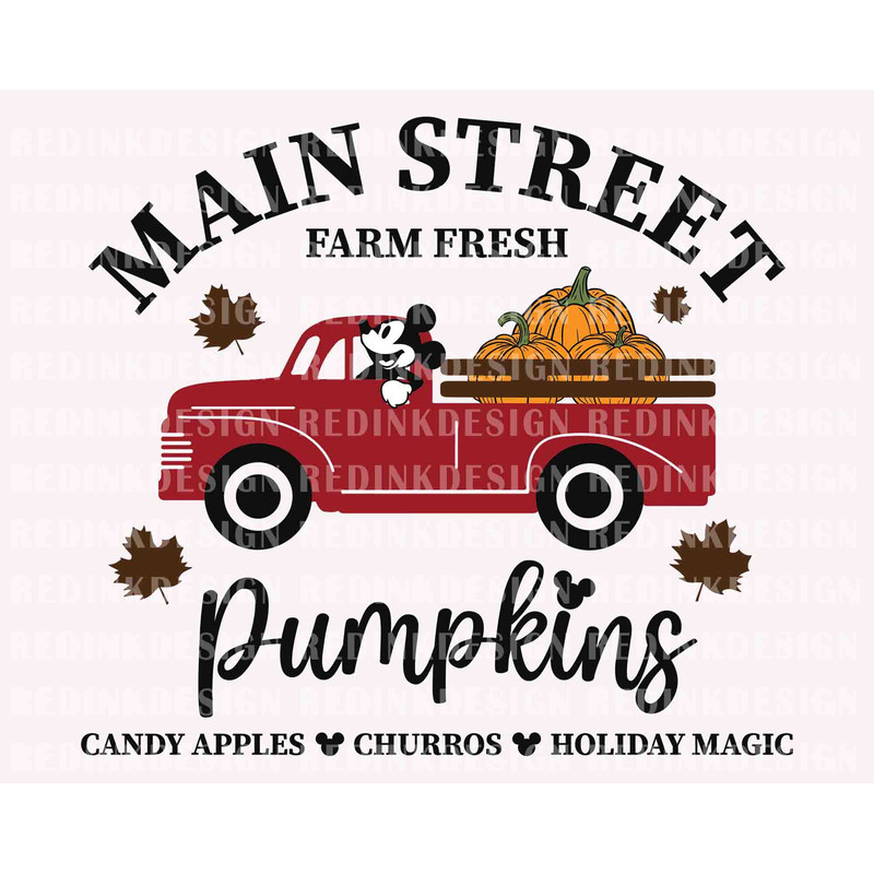 Main Street Farm Fresh Pumpkins SVG, Pumpkin Truck Svg, Happy Halloween Svg, Autumn SVG For Shirt, Cut File Cricut, Fall Silhouette - 1.jpg