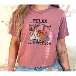 relax, we're all crazy t-shirt let's embrace it with this funny chicken t-shirt from your local dealer