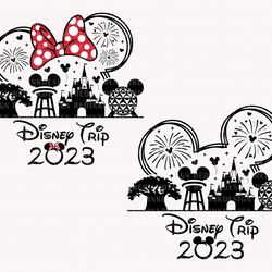 world trip 2023 svg, magical kingdom svg, family vacation svg, magical castle