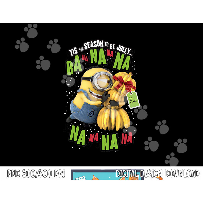 Despicable Me Minion Banana Present Christmas Short Sleeve png,sublimation copy.jpg