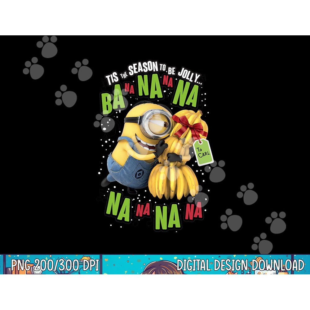 Despicable Me Minion Banana Present Christmas Short Sleeve png,sublimation copy.jpg
