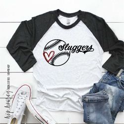 sluggers baseball svg mom fastpitch softball tee ball little league tball mom dad baller lady team spirit tee shirt silh