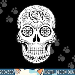 dia de los muertos halloween png, sublimation with white sugar skull copy
