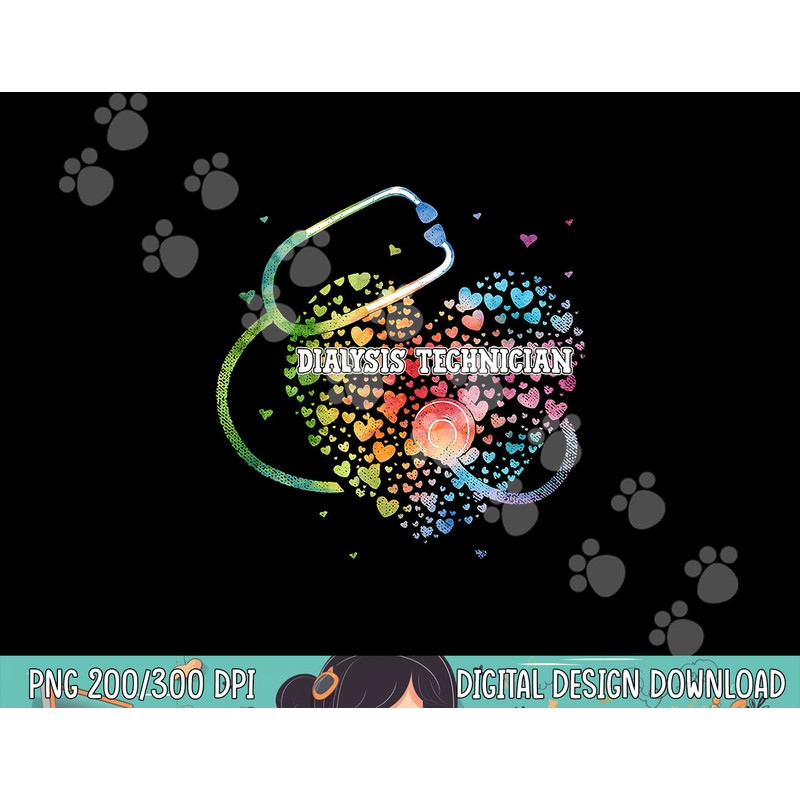 Dialysis Technician Nurse Watercol Heart Love Stethoscope RN png, sublimation copy.jpg