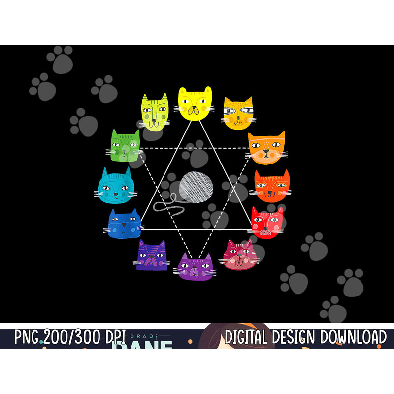 Cat Themed Artist Color Wheel Educational Art Teacher  png, sublimation copy.jpg