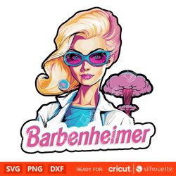 Barbenheimer Barbie Girl Svg, Pink Doll Svg, Layered SVG files, Cricut, Silhouette Vector Cut File