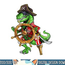 dinosaur t rex pirate hat jolly roger halloween skull png, sublimation copy