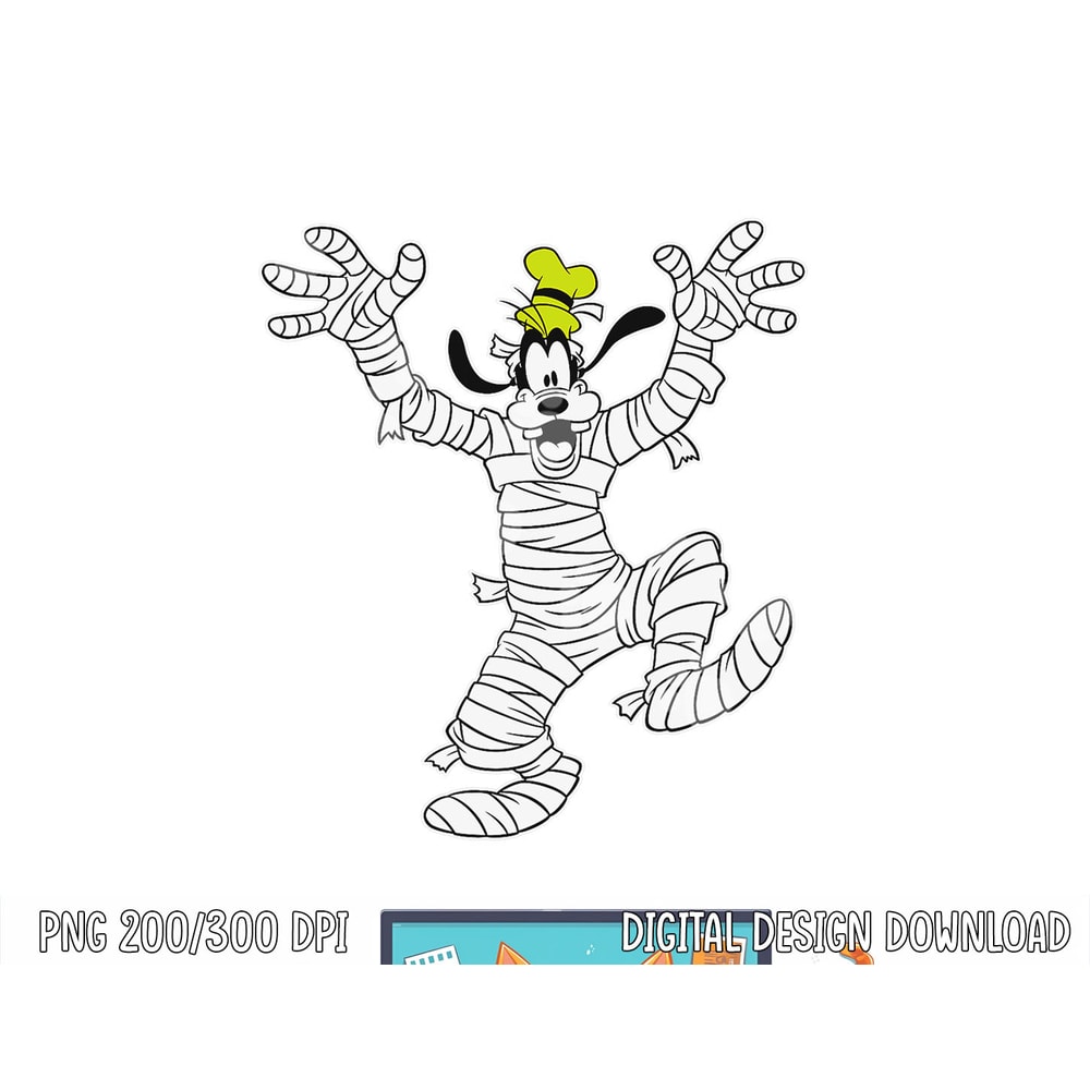 Disney Goofy in Mummy Costume Halloween png, sublimation copy.jpg