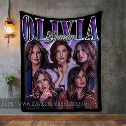 Olivia Benson Blanket, Olivia Benson Photo Blanket, Mariska Hargitay Throw Blanket, Mariska Hargitay Blanket Collage, Ol
