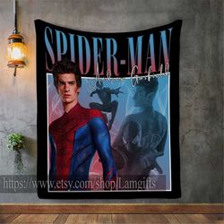 Marvel Spider Man Blanket, Spider-Man Photo Blanket, Andrew Garfield Throw Blanket, Andrew Garfield Blanket Collage, Spi