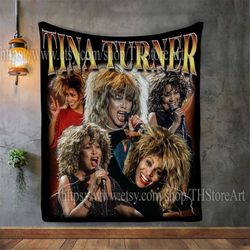 Tina Turner Blanket, Tina Turner Photo Blanket, Tina Turner Throw Blanket, Tina Turner Collage Blanket, Tina Turner Flee