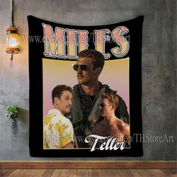 Miles Teller Blanket, Miles Teller Photo Blanket, Miles Teller Miles Teller Throw Blanket, Miles Teller Blanket Collage,