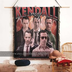 Kendall Roy Blanket, Kendall Roy Photo Blanket, Kendall Roy Jeremy Strong Throw Blanket, Jeremy Strong Blanket Collage,