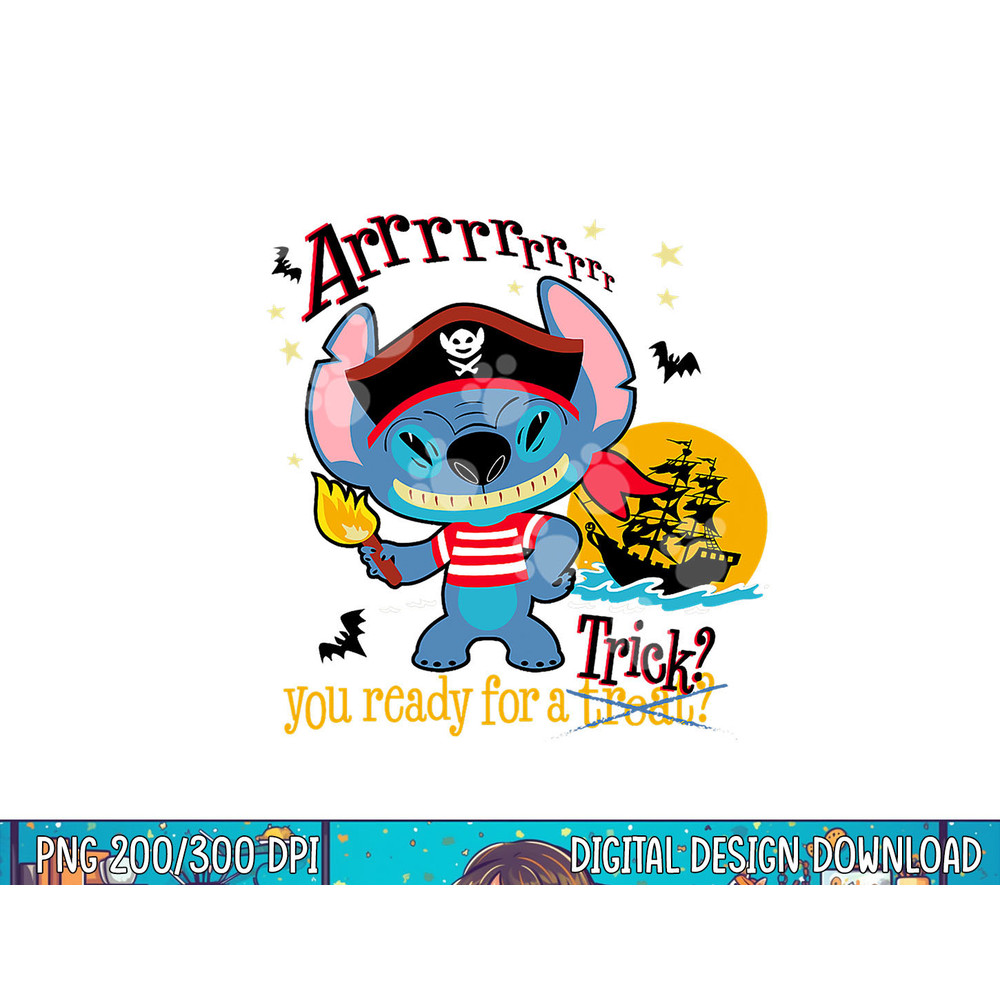 Disney Lilo & Stitch Halloween ARRRRR You Ready For A Trick png, sublimation copy.jpg